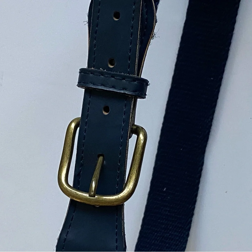 Boys Belt Size 10 Golf Clubs Bag Canvas Navy Blue Preppy Sports Sporty Dress